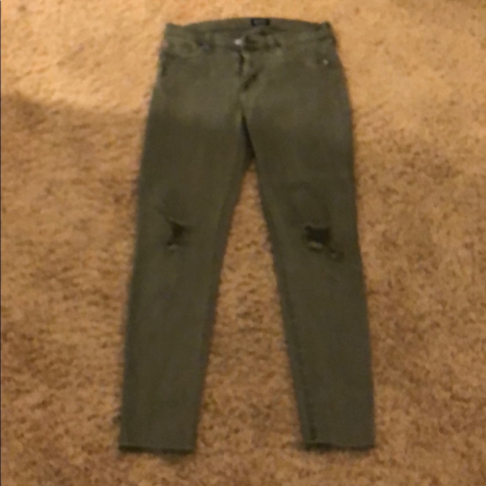 Khaki denim pants by Hudson